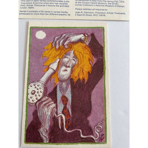 Artists' Postcards Series II 1978 Original Art Prints High-Quality Paper Collect - Picture 3 of 8